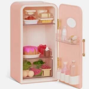 Our Generation Perfectly Fresh 33 Pc Mini Fridge & Play Food Accessory Set NWT